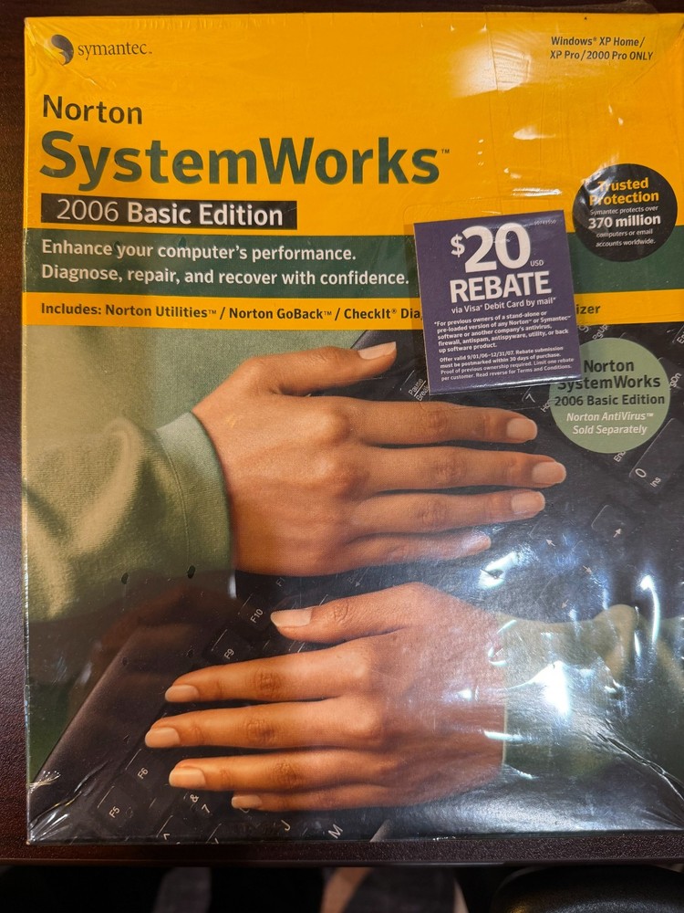 Norton Systemworks 2006 Basic Edition  Disk Symantec Anti Virus Windows XP