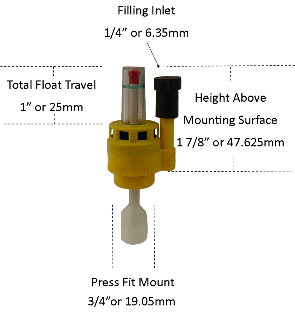 Battery Watering System Caps with Water Level Monitors