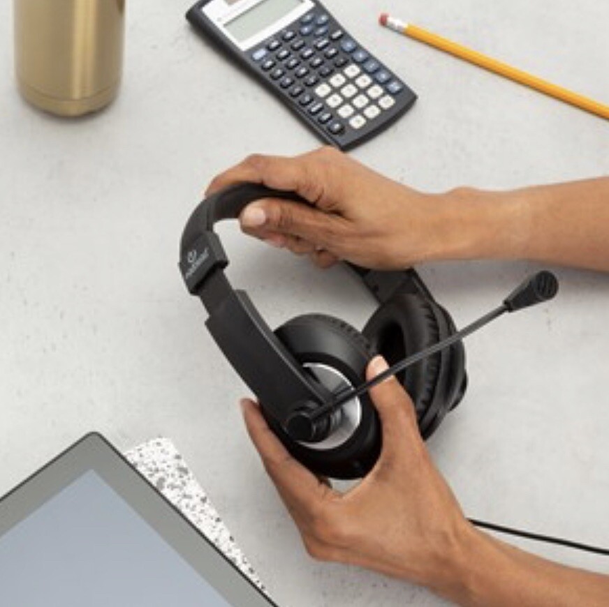 Essentials: USB School Testing Headset w/ Boom Microphone