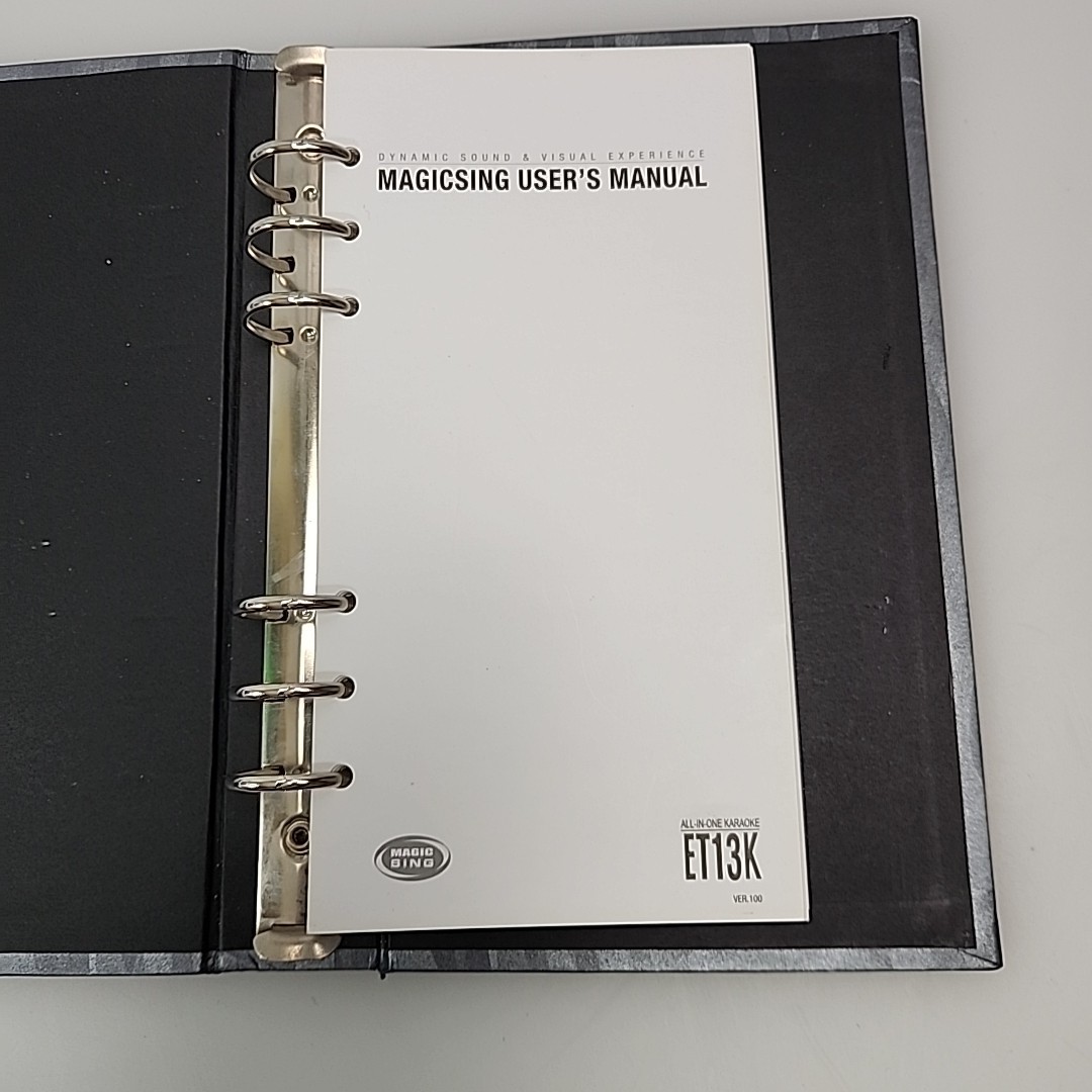 Magic Sing ET13K Wired Karaoke Microphone With Handbook No Power Cord READ!