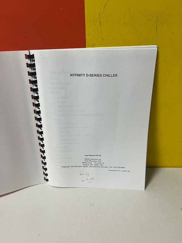 Affinity D-Series D-Series Chiller User Manual