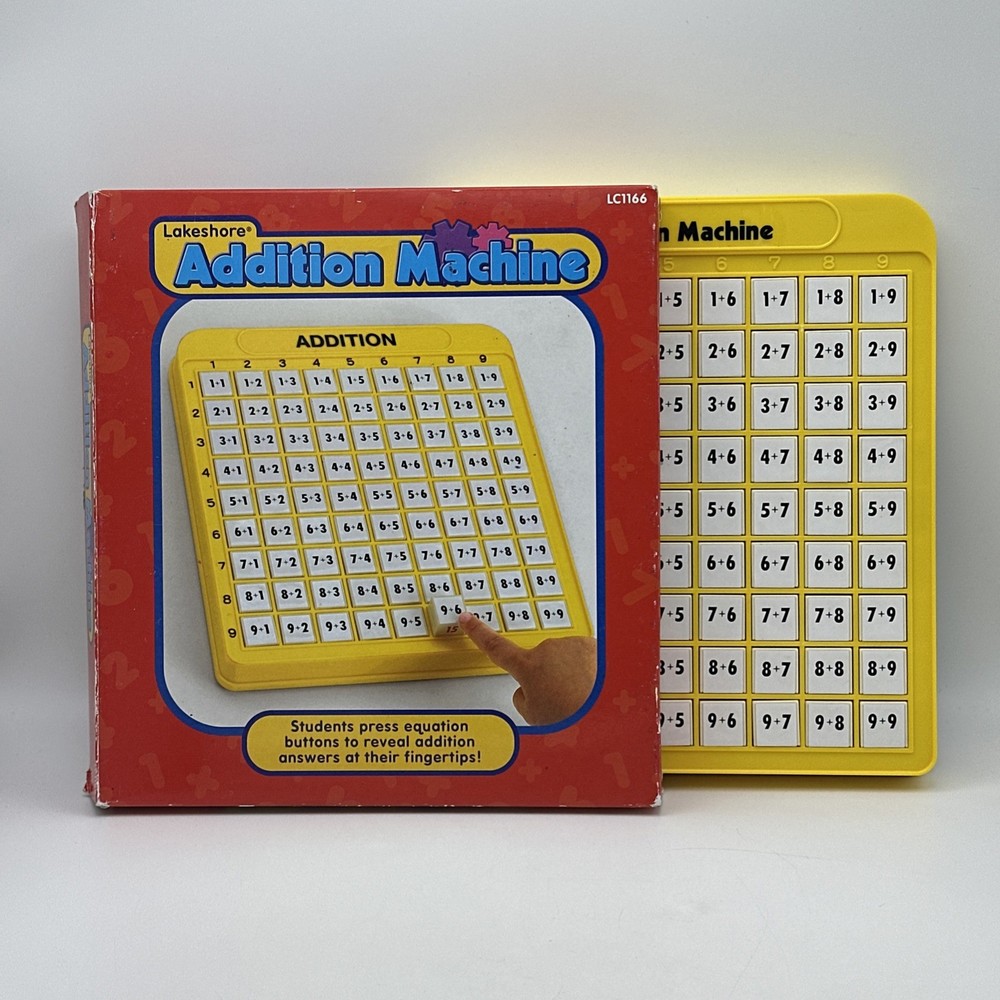 Lakeshore Addition Machine In Box Math Educational Tool Push Button Home School