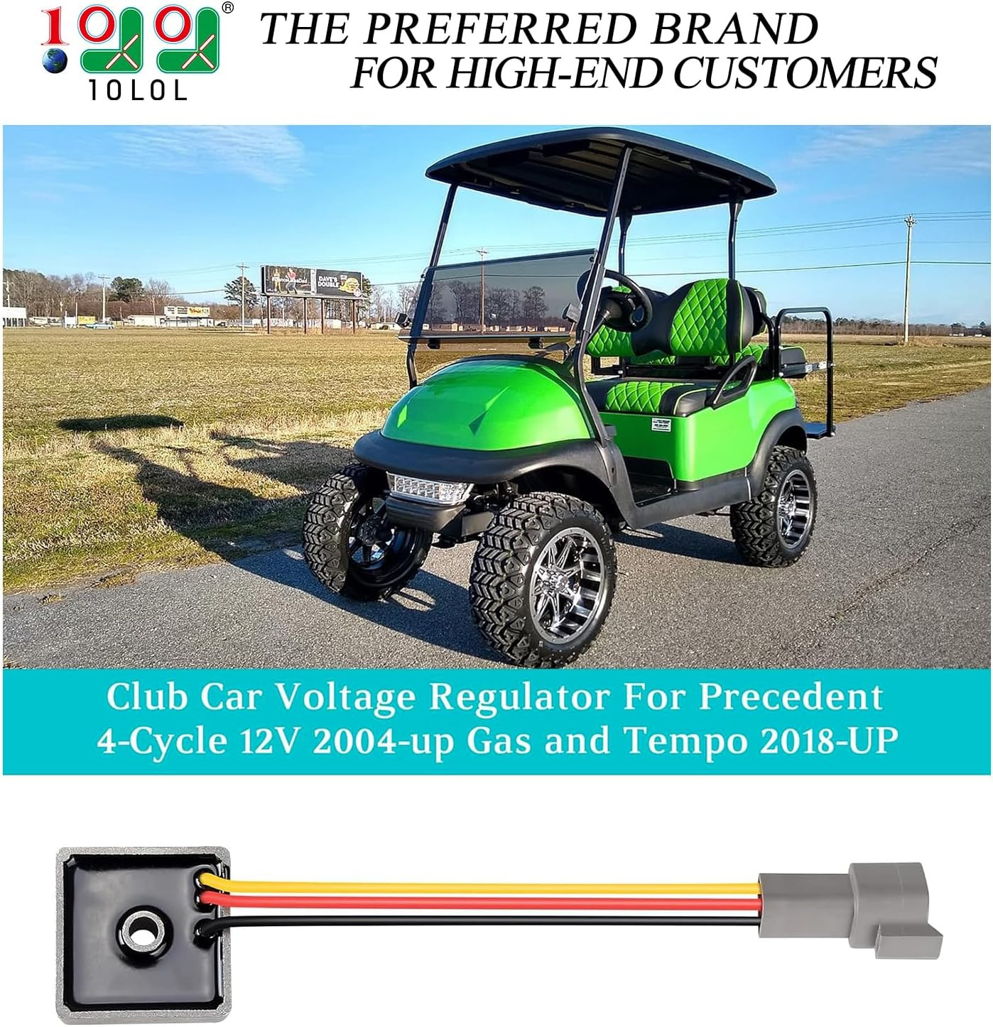 12 Volt Voltage Regulator Rectifier for Club Car Precedent 2004-Up 4-Cycle Gas G