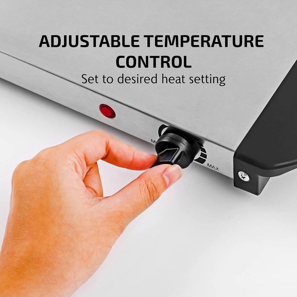 Elegant Electric Warming Tray – Adjustable Temperature Control & Compact Design
