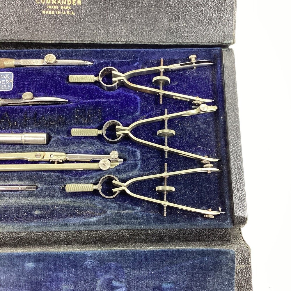 Dietzgen Commander Mechanical Drafting Drawing Instrument Set Vintage