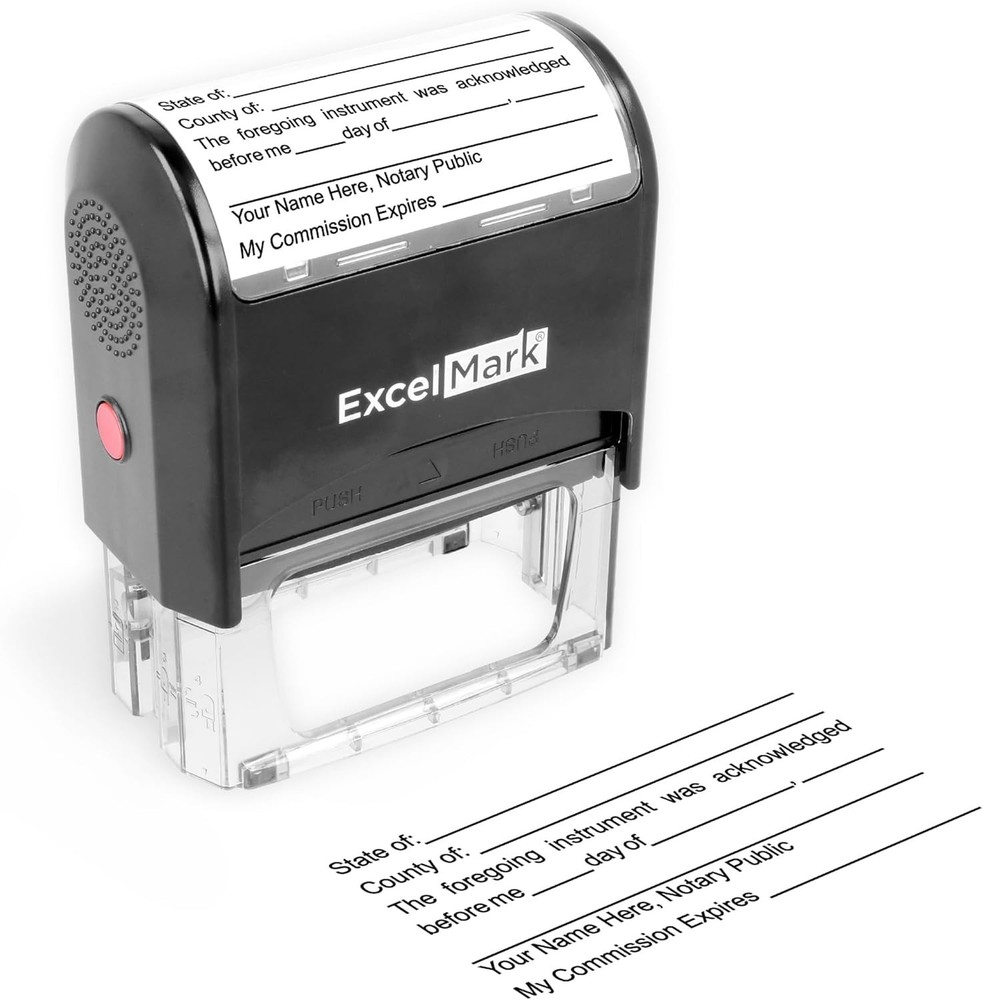 Durable Notary Acknowledgement Stamp with Precise Alignment - Compact Design