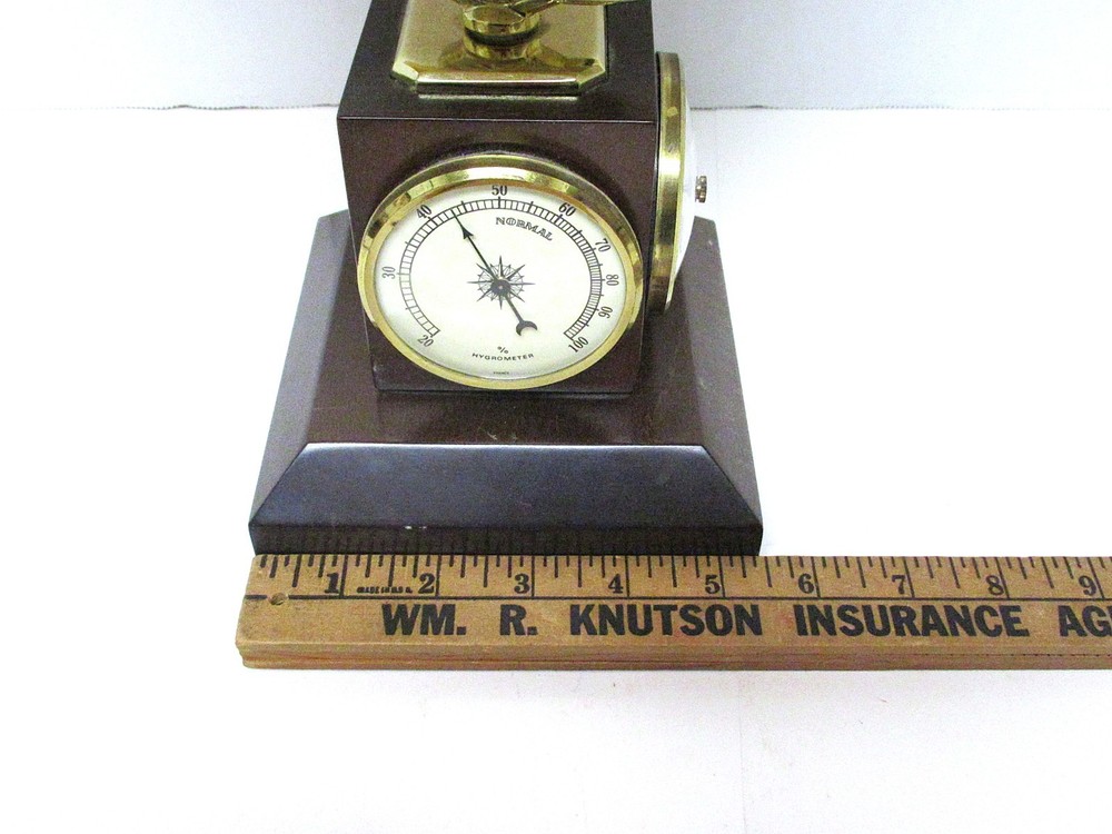 REPLOGLE GLOBES INC 9 INCH GLOBE WITH BAROMETER, TEMPERATURE, HYGROMETER VG