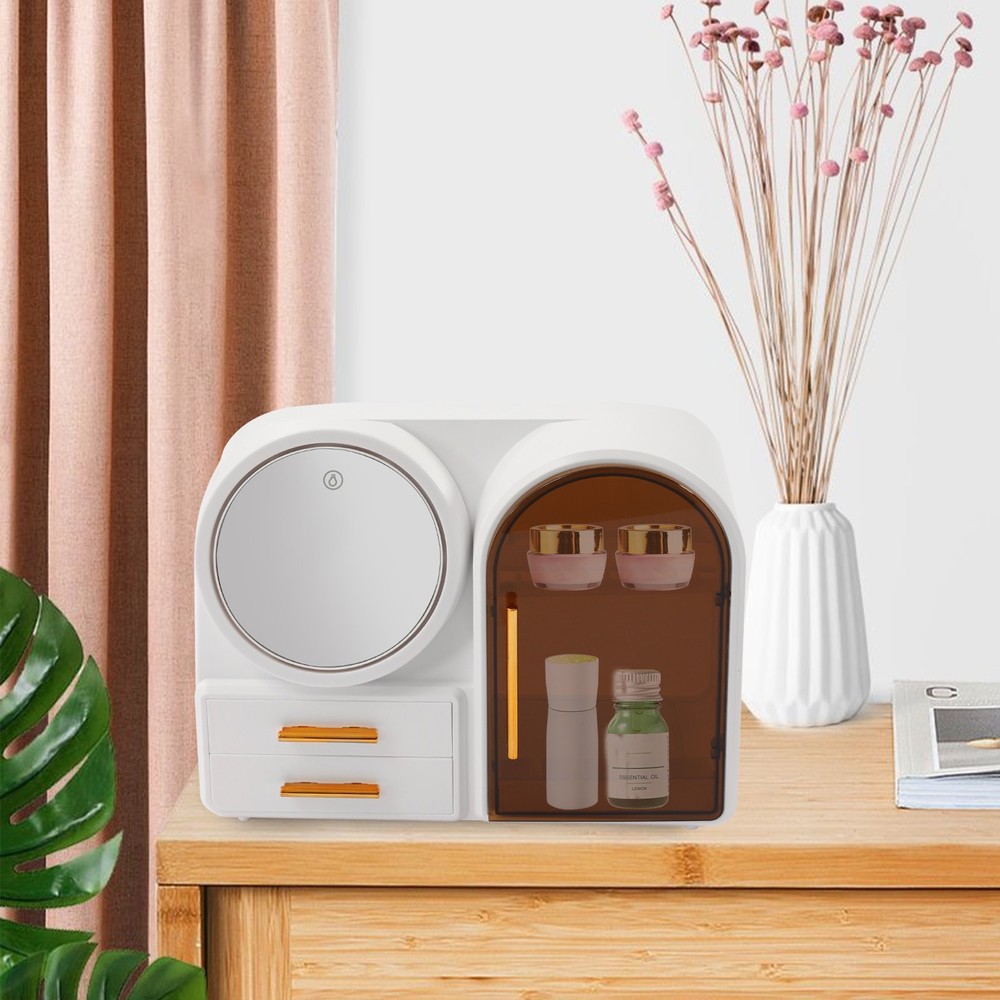 Combined Cosmetic Large Capacity Storage Box Multi Function With USB LED Light