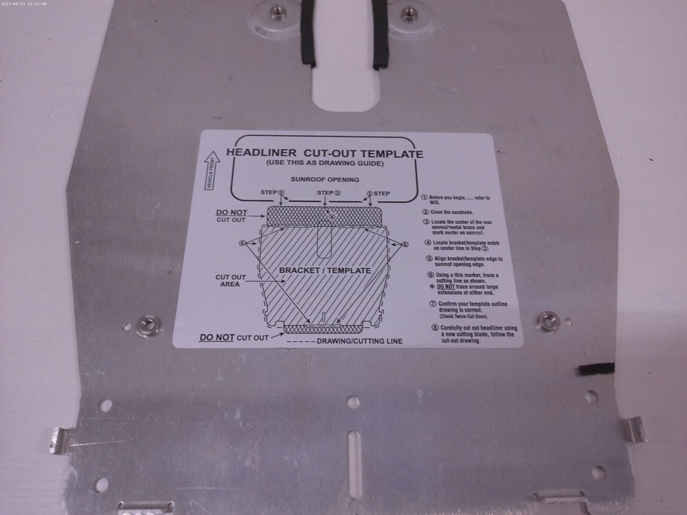 Headliner Cut-Out Template Bracket Template