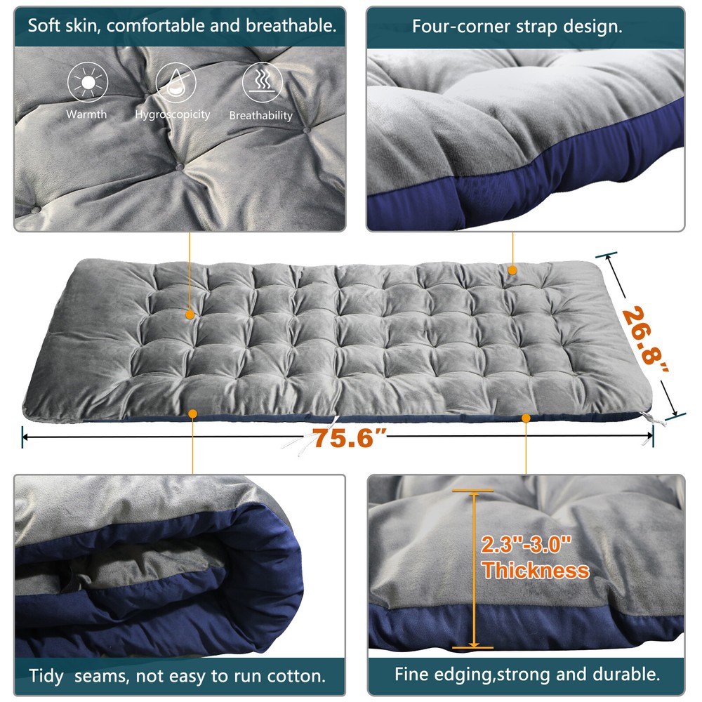 4Position Adjustable Camping Bed Padded Cot Folding Recliner Zero Gravity Chair