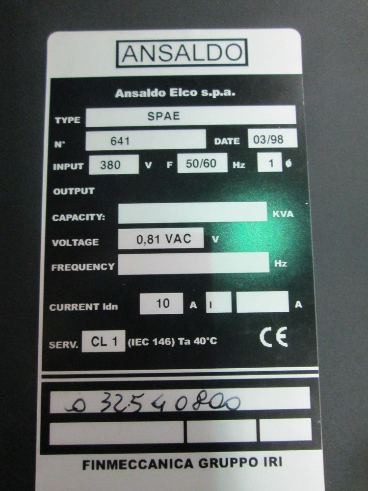 Ansaldo Module Type: SPAE Input: 380V 32540800 (New)