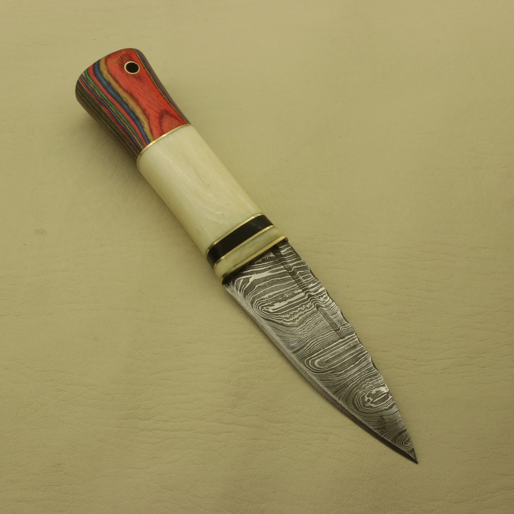 8 inches Celtic Scottish Dirk SGIAN DUBH DAGGER Bone Handle Knife.
