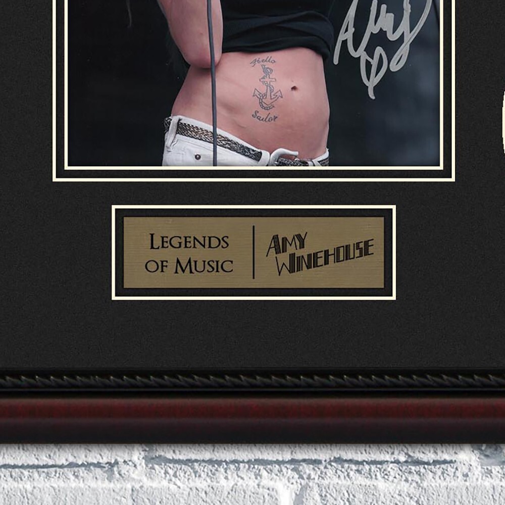 Amy Winehouse Framed Gold or Platinum 45 Record w/ Reproduction Signatures
