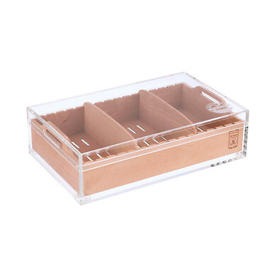 Large Acrylic 75-Cigar Humidor Powered by Boveda