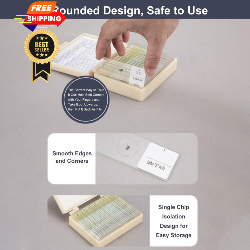 20pcs Microscope Slides Biology And Pathology Prepared Microbiological...