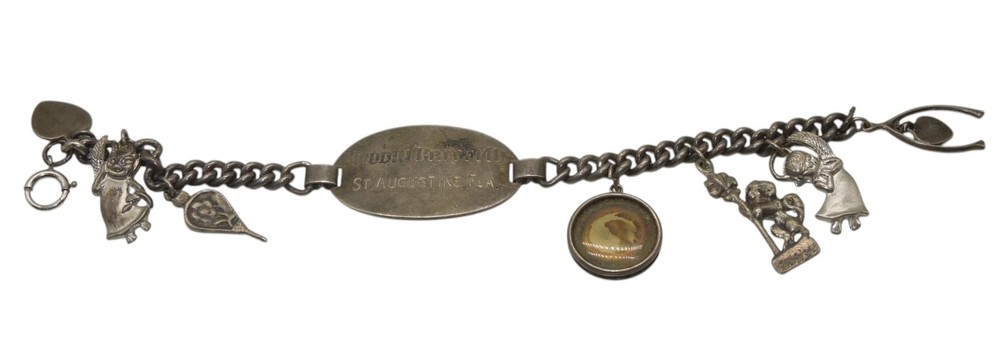 WWII US Army North Africa Chief Surgeon OFFICER Named STERLING ID Bracelet C13