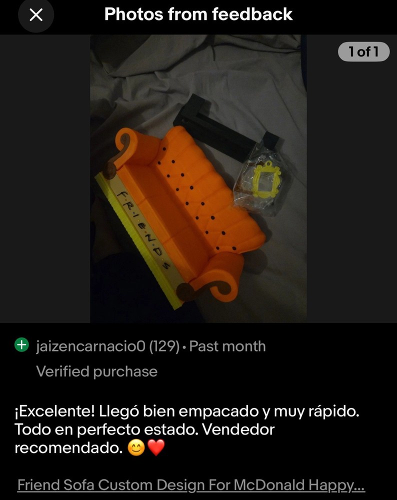 Friend Sofa Custom Design For McDonald Happy Meal Collection ( Fit 6 figures)