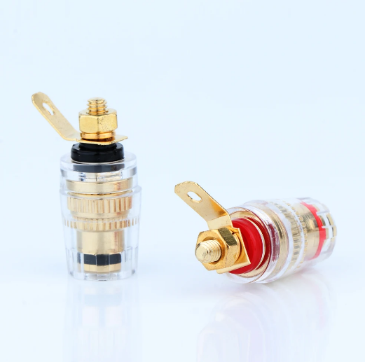 2/4/8PCS Binding Post 4mm Banana Plug Amplifier Brass Socket Speaker Terminal
