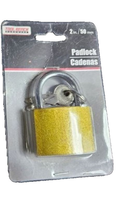 New Tool Bench 2" Padlock – Solid Steel – Unopened Retail Package