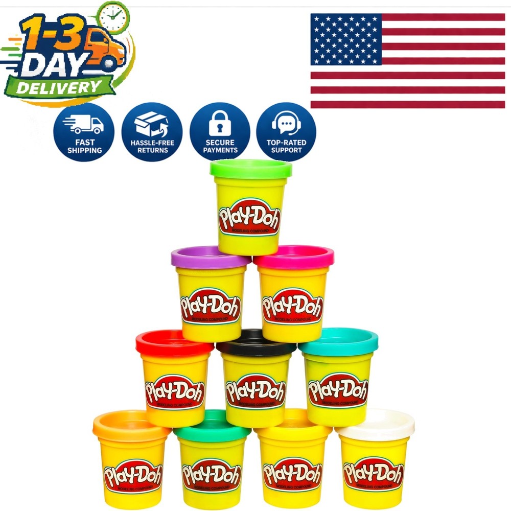Vibrant Play-Doh Modeling Compound 10-Pack - Perfect for Creative Play & Crafts