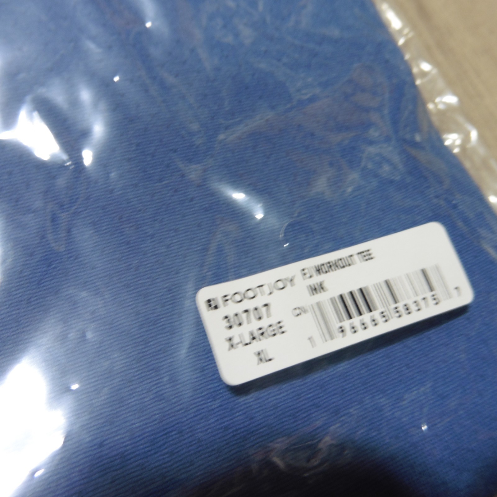 FOOTJOY Mens XL T SHIRT TRAINING WORKOUT GOLF POLYESTER GREY BLUE GREEN