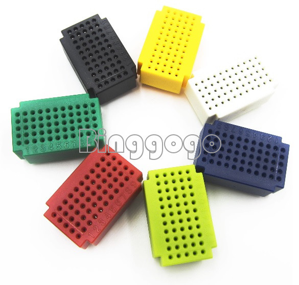 7PCS Mini 55 Tie-point Breadboard Solderless Prototype Test Board NEW