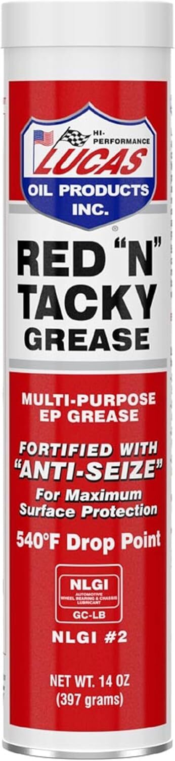 Lucas Oil Red 'N' Tacky Grease Rust Oxidation Inhibitors Wheel Bearing 14 Oz New