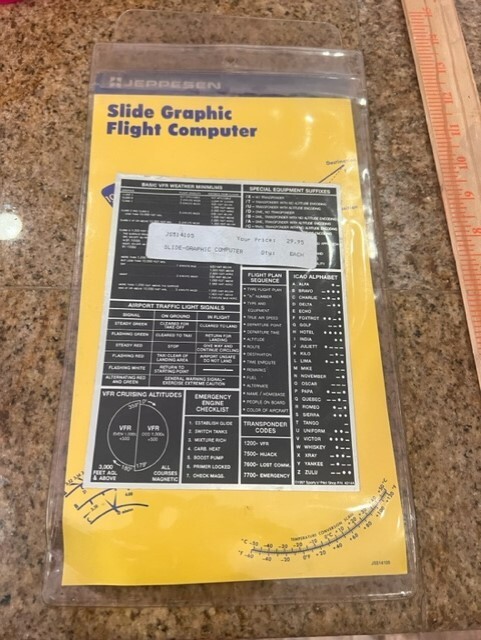 Jeppesen slide graphic Flight computer