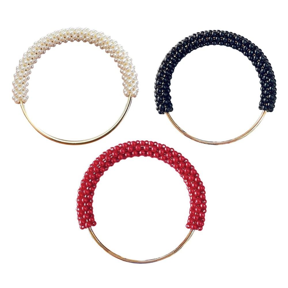 Pearl Ring Handle Decorative Replacement Pearl Handle for Bag Making DIY Bag