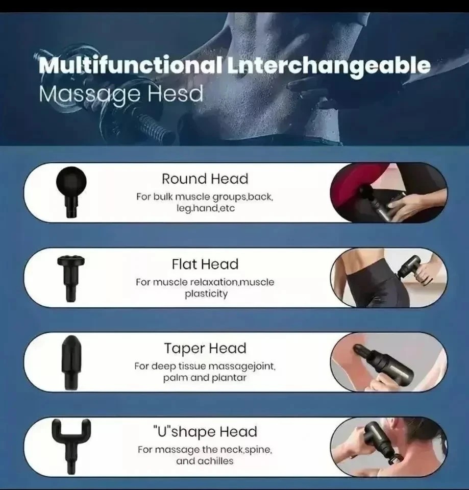 Deep Tissue Muscle Vibrating Relax Massager 6 speeds Massage Gun Percussion