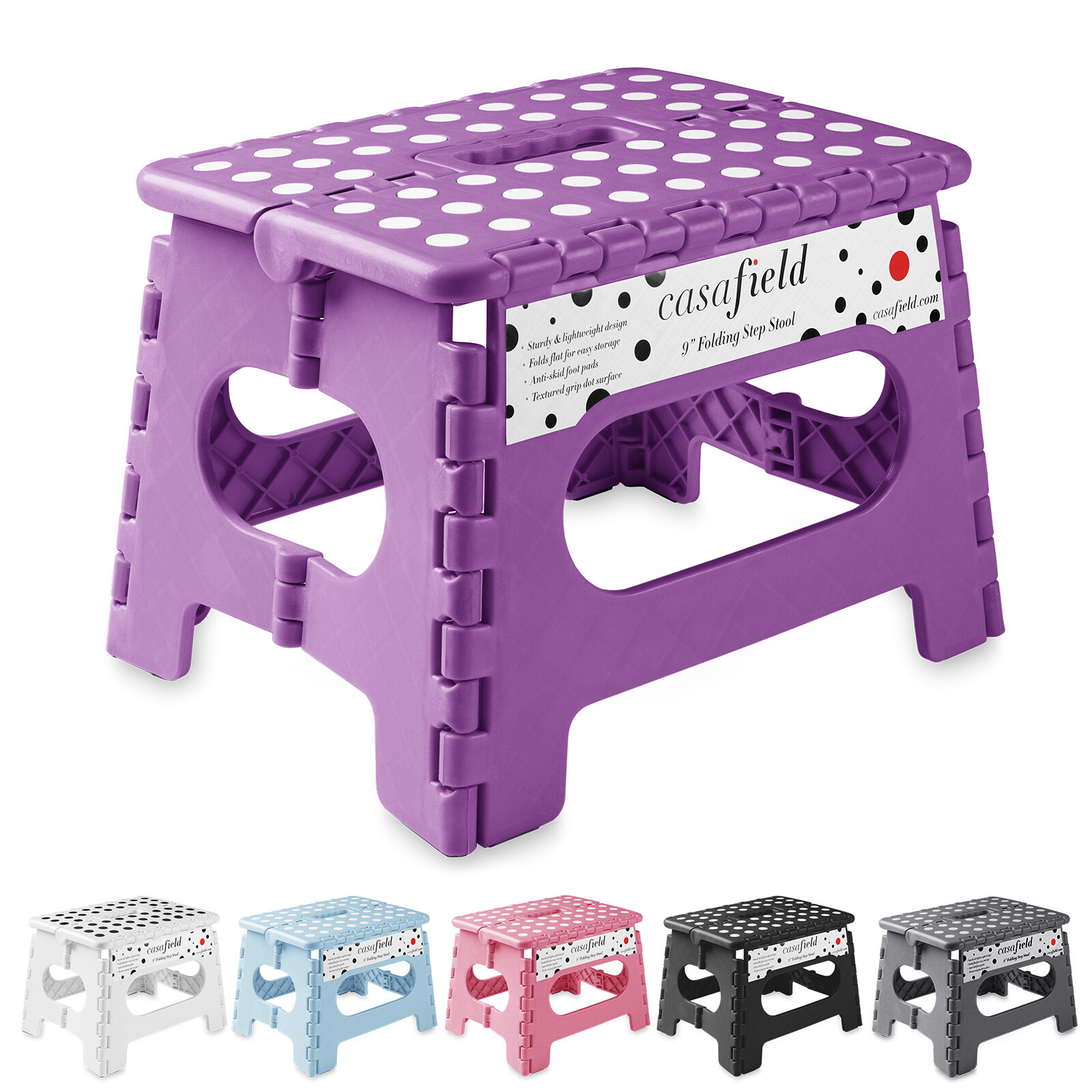 Collapsible Folding Plastic Kitchen Step Foot Stools with Handle