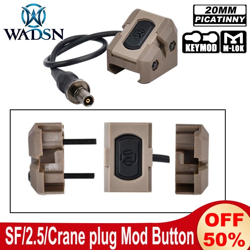 WADSN ModButton Remote Pressure Switch SF/2.5/Crane Plug Pressure Mod Button OGL