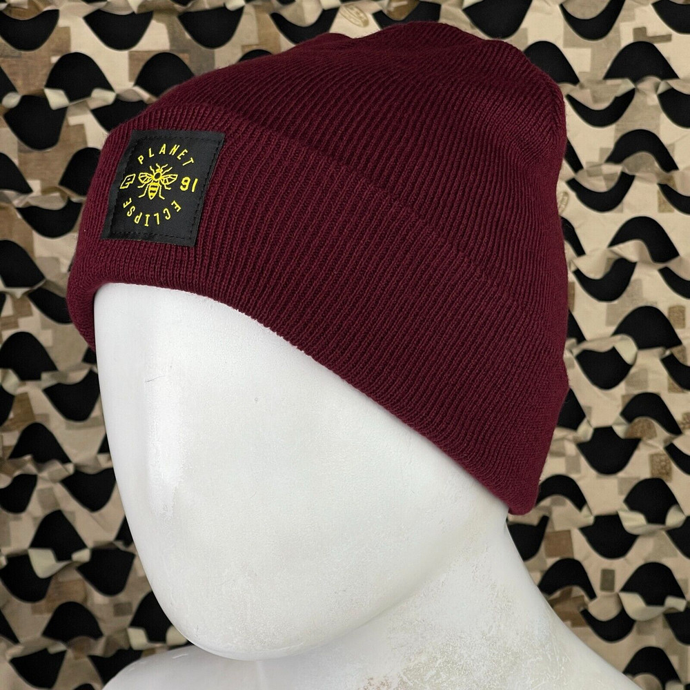 NEW Planet Eclipse Worker Roll Beanie - Burgundy