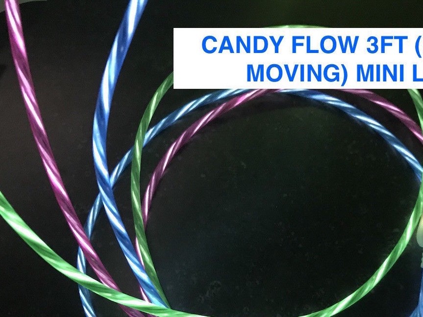 FLOW LIGHT-UP 3FT LED el data/sync USB charger cable FOR MICRO USB ANDROID PHONE