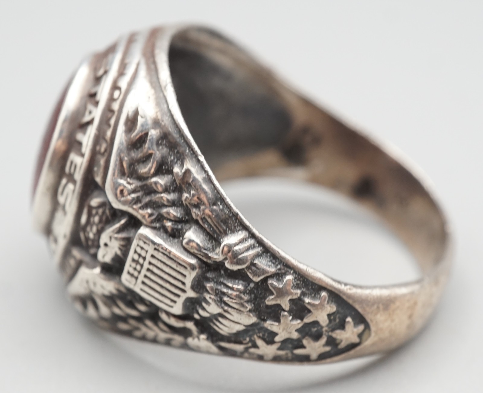 WWII Sterling Army Ring by Uncas SIZE 12