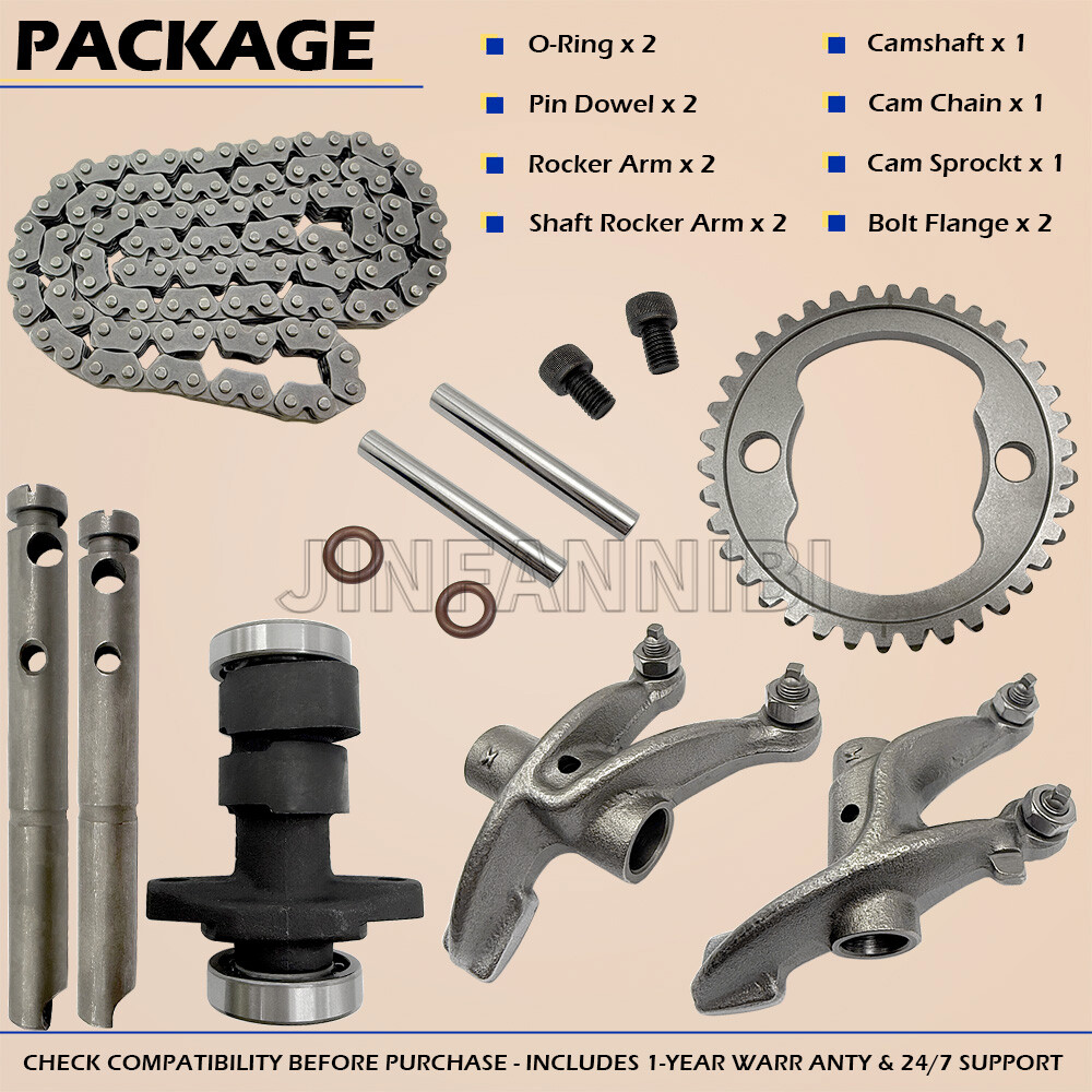 Camshaft Rocker Arm & Cam Gear Sprocket Kit for Honda FourTrax 250 TRX250X 87-92