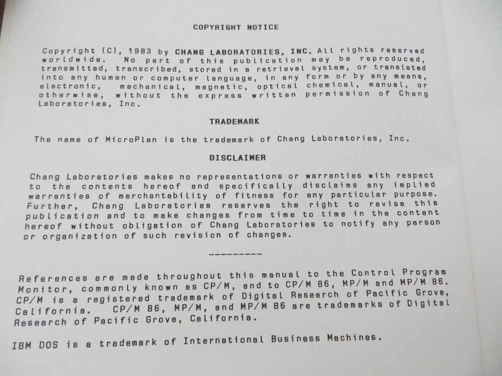 KAYPRO MICROPLAN 1983 Computer Book vtg