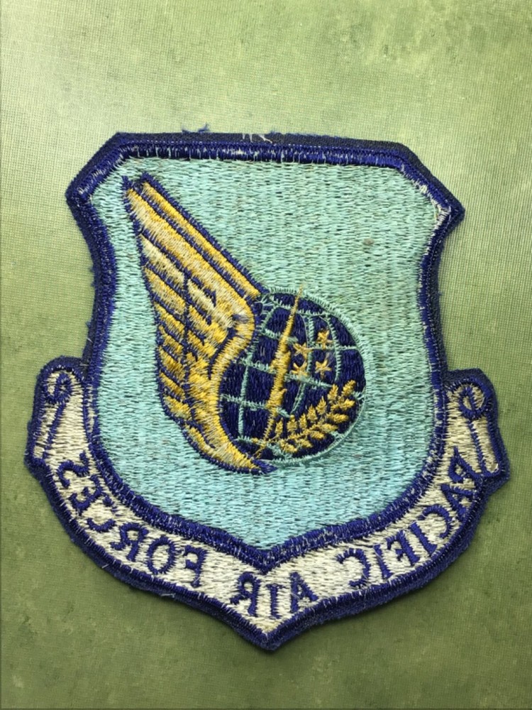 Original 1960's Blue Border USAF Pacific Air Forces Patch