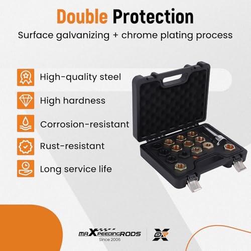 Axle Spindle Thread Chaser Set, Thread Rethreading Restorer Master 16 PCS