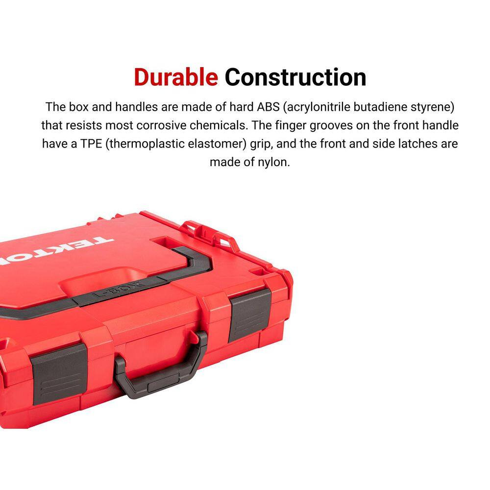 Shallow Stacking Tool Box (L-BOXX 1) with 8-Piece Organizer Bin Set (Variant B)