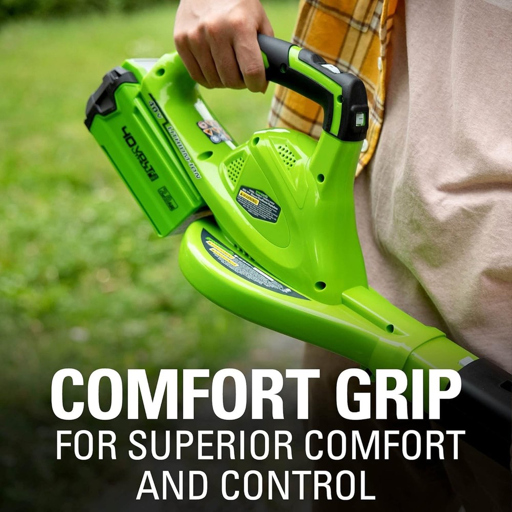 Variable Speed 40V Leaf Blower - 150 MPH/130 CFM Performance for Gardens