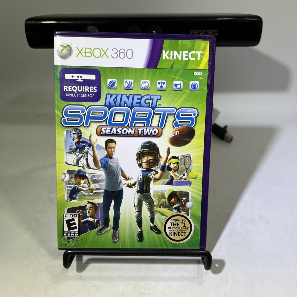 Microsoft Xbox 360 Kinect Sensor Bar W/6 Games Tested Bundle Lot #ML3