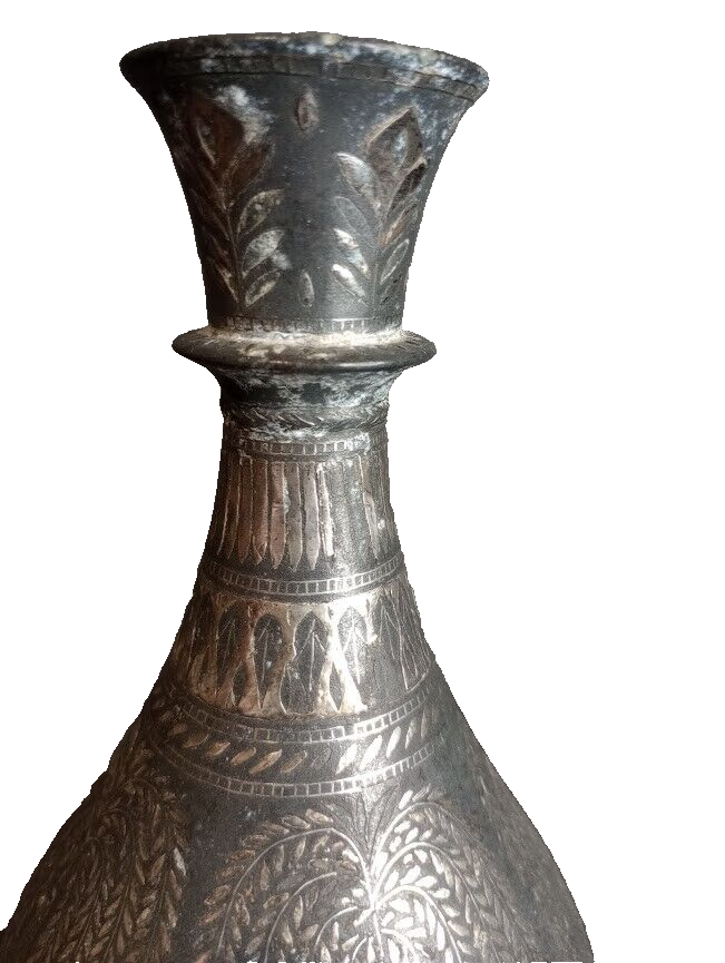 India 17Th 18Th c Bidri Hookah or vase