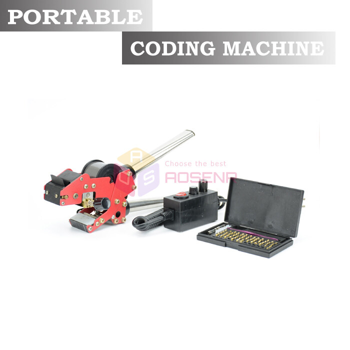 220V NEW Handheld Coder Manual Ribbon Code Printer Hot Stamping Date Coding