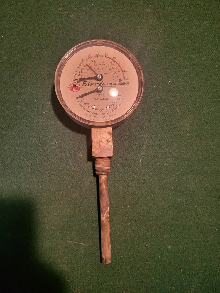 Vintage Edwards Engineering Pressure Gauge