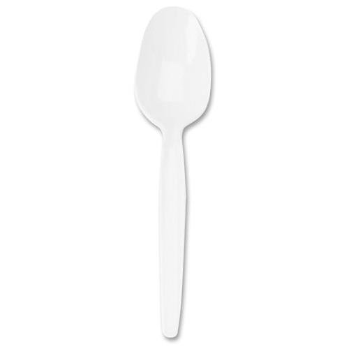Dixie Heavy-duty Teaspoon - 100/box - Polystyrene - White (TH207)