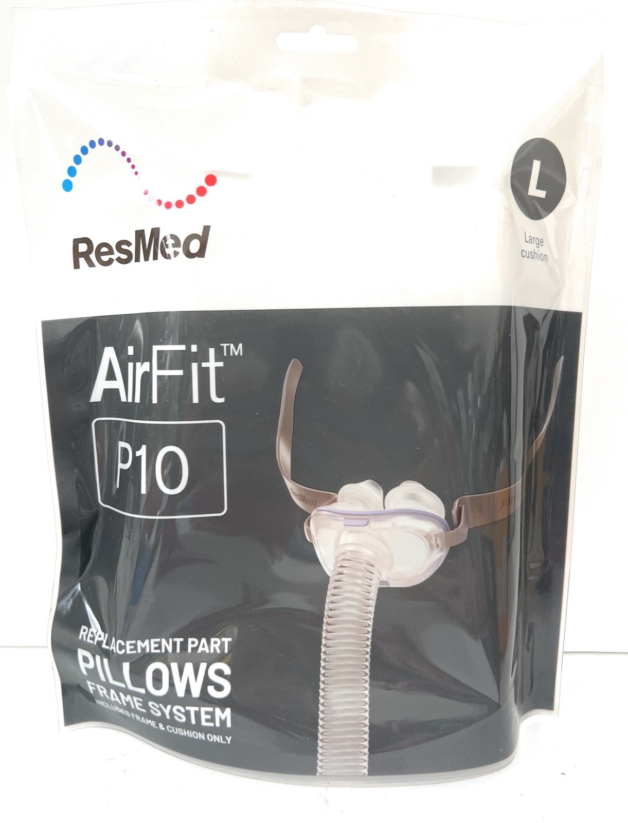 RESMED AIRFIT P10 FRAME & PILLOW LARGE *NO HEADGEAR* New Sealed