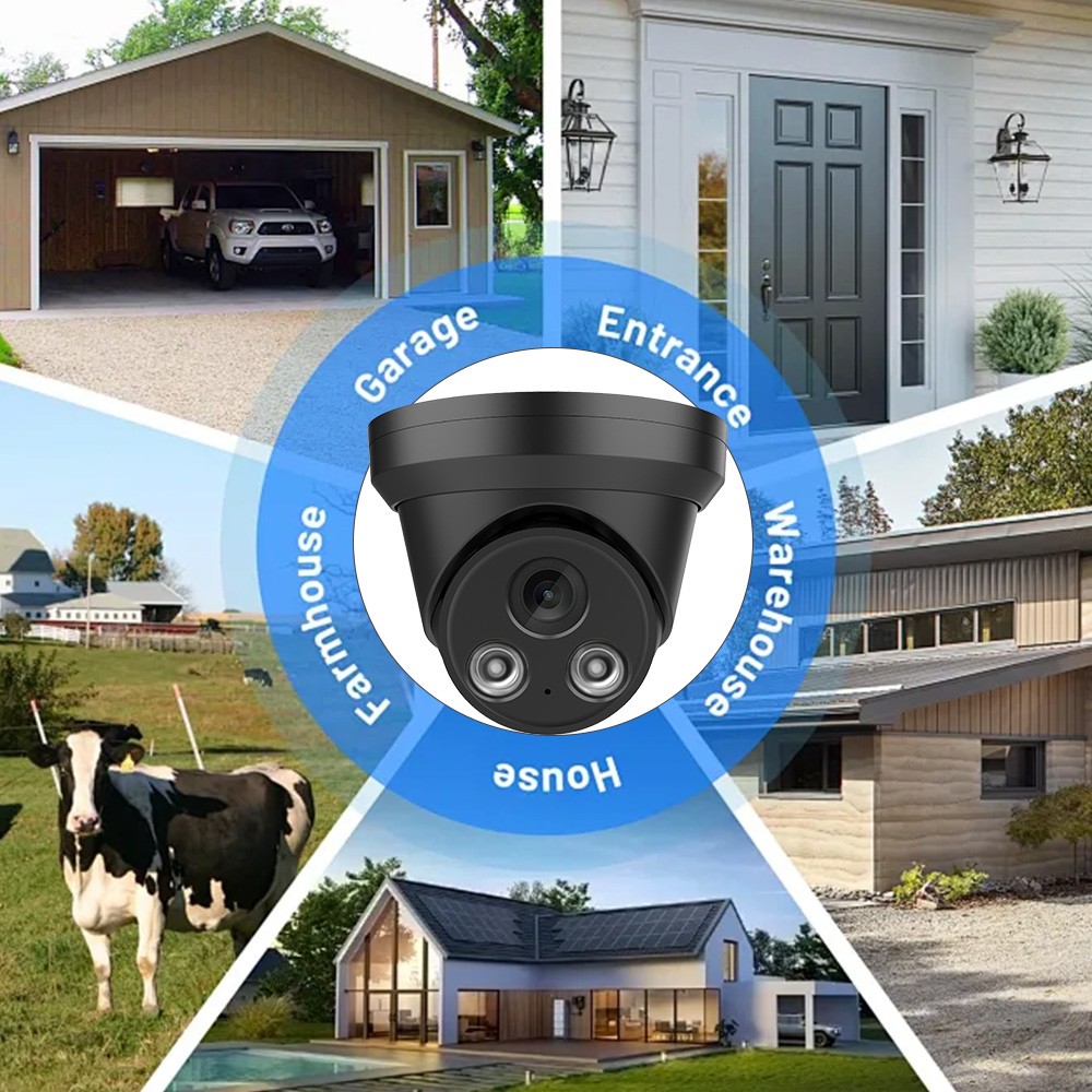 6PACK VIKYLIN 5MP Full Color Night Vision Turret Security Camera Smart Detection