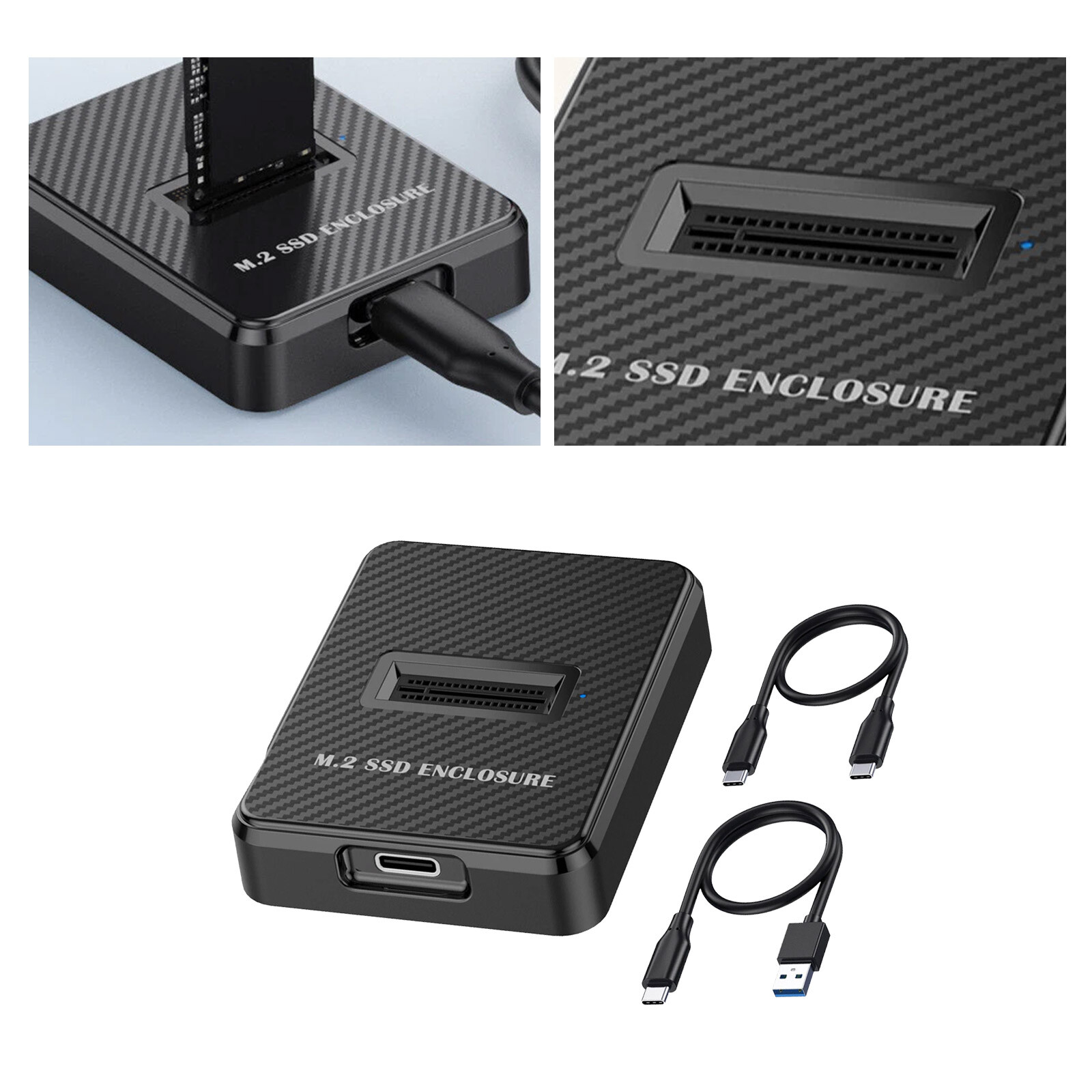 M.2 NVMe & SATA to USB C Docking Station M Key B+M Key Reader Writer Adapter qai