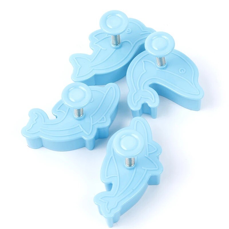 4 PC Dolphin Impression Cutter Plungers | Bakell®